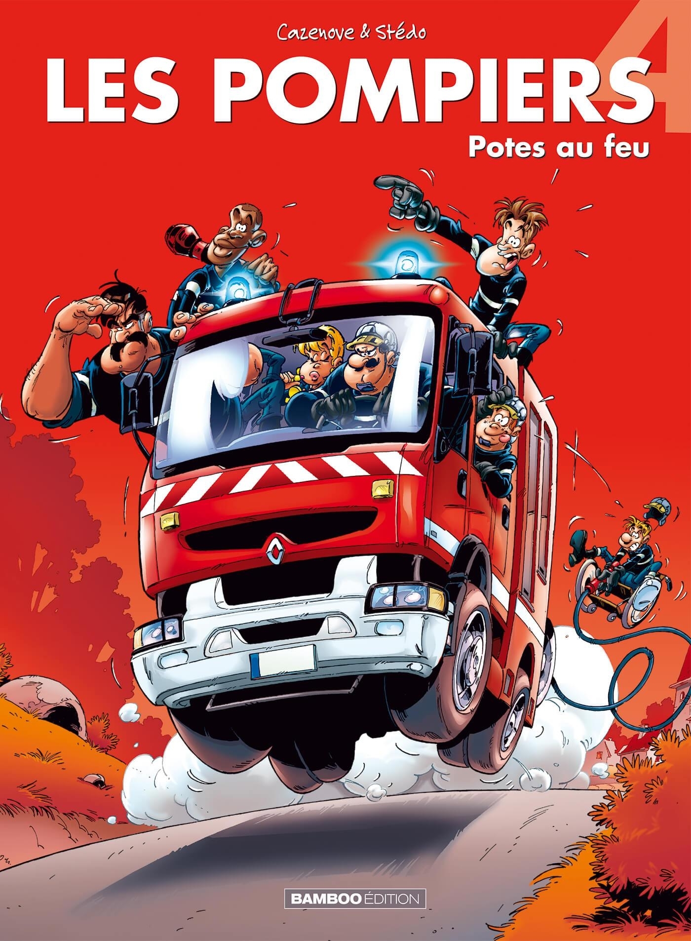 Les Pompiers - tome 04 - top humour 2023, Potes au feu (9782818999554-front-cover)