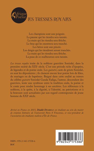 Les tresses royales (9782343175386-back-cover)