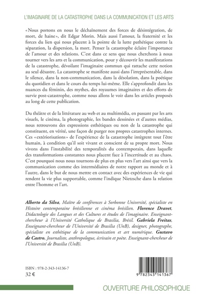 L'imaginaire de la catastrophe dans la communication et les arts (9782343141367-back-cover)
