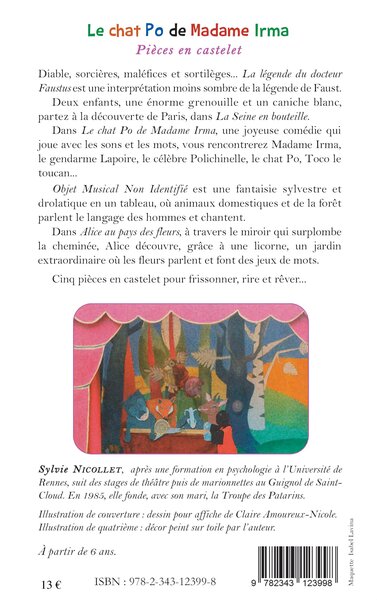 Le chat Po de Madame Irma, Pièces en castelet - Théâtre (9782343123998-back-cover)
