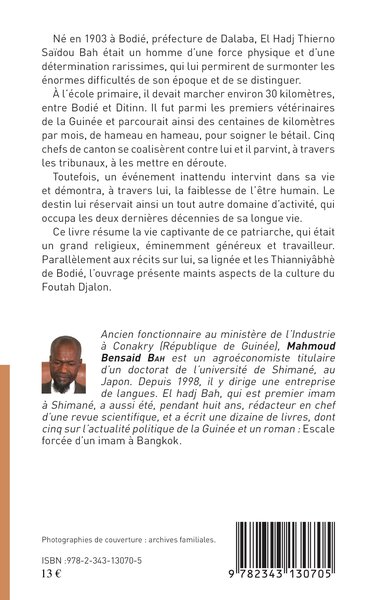 Biographie et lignée d'El Hadj Thierno Saidou Bah (9782343130705-back-cover)
