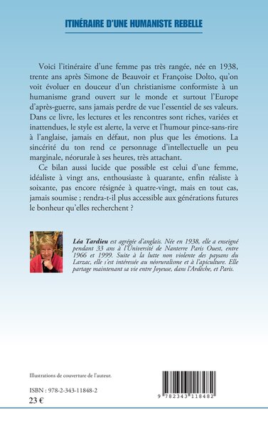 Itinéraire d'une humaniste rebelle, Du Quartier latin aux Cévennes ardéchoises (9782343118482-back-cover)