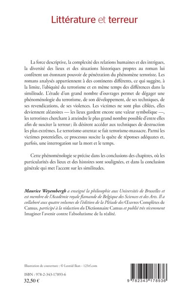 Littérature et terreur, La description du phénomène terroriste dans le roman (9782343178936-back-cover)