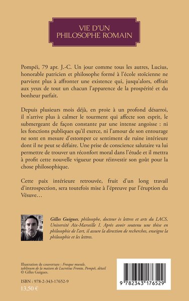 Vie d'un philosophe romain (9782343176529-back-cover)