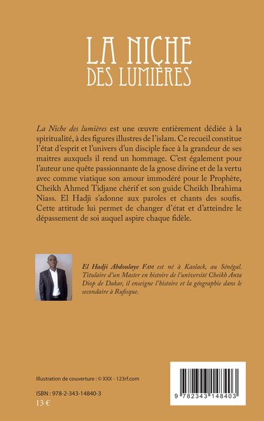 La niche des lumières, Poèmes (9782343148403-back-cover)