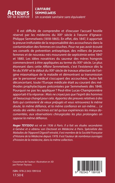 L'Affaire Semmelweis, Un scandale sanitaire sans équivalent (9782343199108-back-cover)