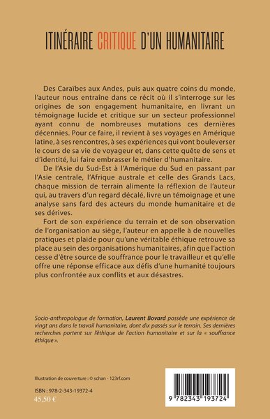 Itinéraire critique d'un humanitaire (9782343193724-back-cover)
