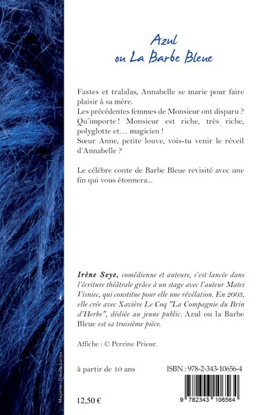 Azul ou la Barbe Bleue, Théâtre (9782343106564-back-cover)