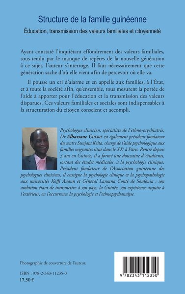 Structure de la famille guinéenne, Education, transmission des valeurs familiales et citoyenneté (9782343112350-back-cover)