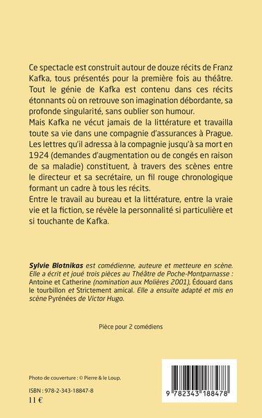 Les récits de Monsieur Kafka (9782343188478-back-cover)
