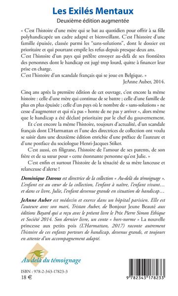 Les Exilés mentaux, un scandale français (9782343178233-back-cover)