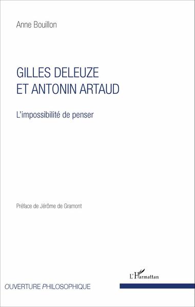 Gilles Deleuze et Antonin Artaud, L'impossibilité de penser (9782343101293-front-cover)