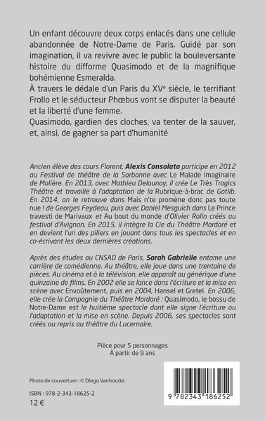 Quasimodo,, Le bossu de Notre-Dame - D'après Victor Hugo (9782343186252-back-cover)