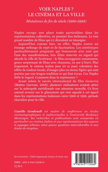 Voir Naples ?, Le cinéma et la ville - Mutations de fin de siècle (1980-1998) (9782343112060-back-cover)