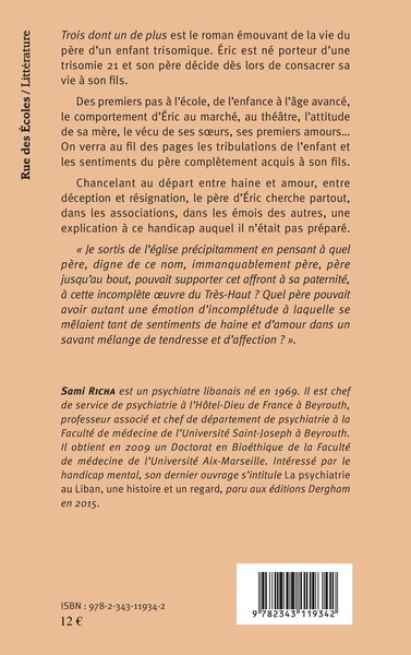 TROIS DONT UN DE PLUS, Roman (9782343119342-back-cover)