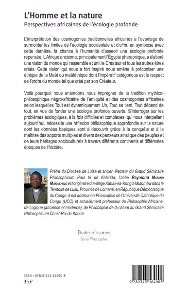 L'Homme et la nature, Perspectives africaines de l'écologie profonde (9782343164908-back-cover)