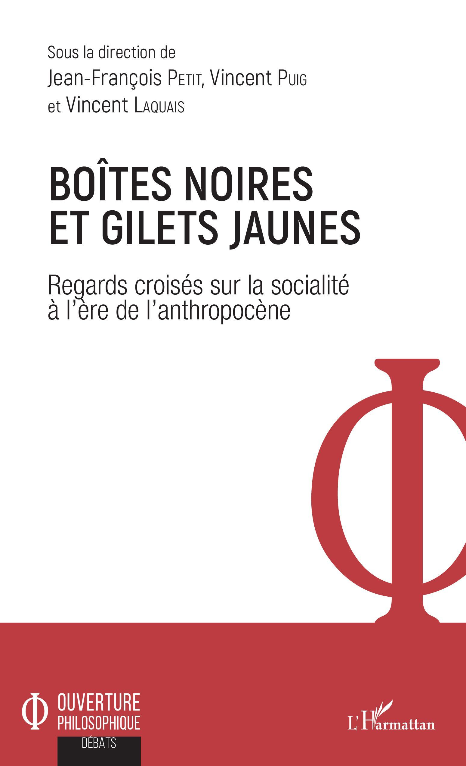 Boîtes noires et gilets jaunes, Regards croisés sur la socialité à l'ère de l'anthropocène (9782343169323-front-cover)