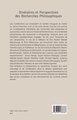 Cahier du jeune chercheur, Itinéraires et perspectives des Recherches Philosophiques (9782343138787-back-cover)