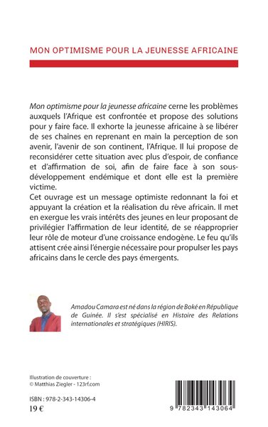 Mon optimisme pour la jeunesse africaine (9782343143064-back-cover)