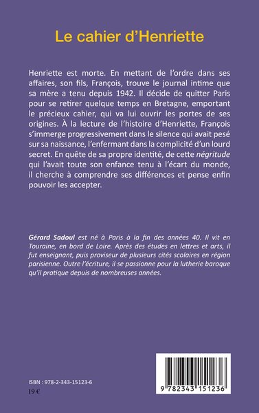 Le cahier d'Henriette, Roman (9782343151236-back-cover)