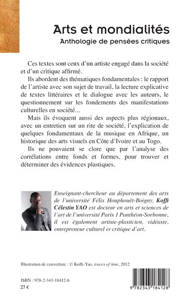 Arts et mondialités, Anthologie de pensées critiques (9782343184128-back-cover)