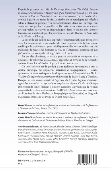 Histoire de vie et recherche biographique : perspectives sociohistoriques, Préface de Franco Ferrarotti (9782343190198-back-cover)