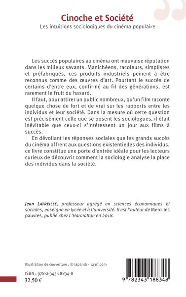 Cinoche et société, Les intuitions sociologiques du cinéma populaire (9782343188348-back-cover)
