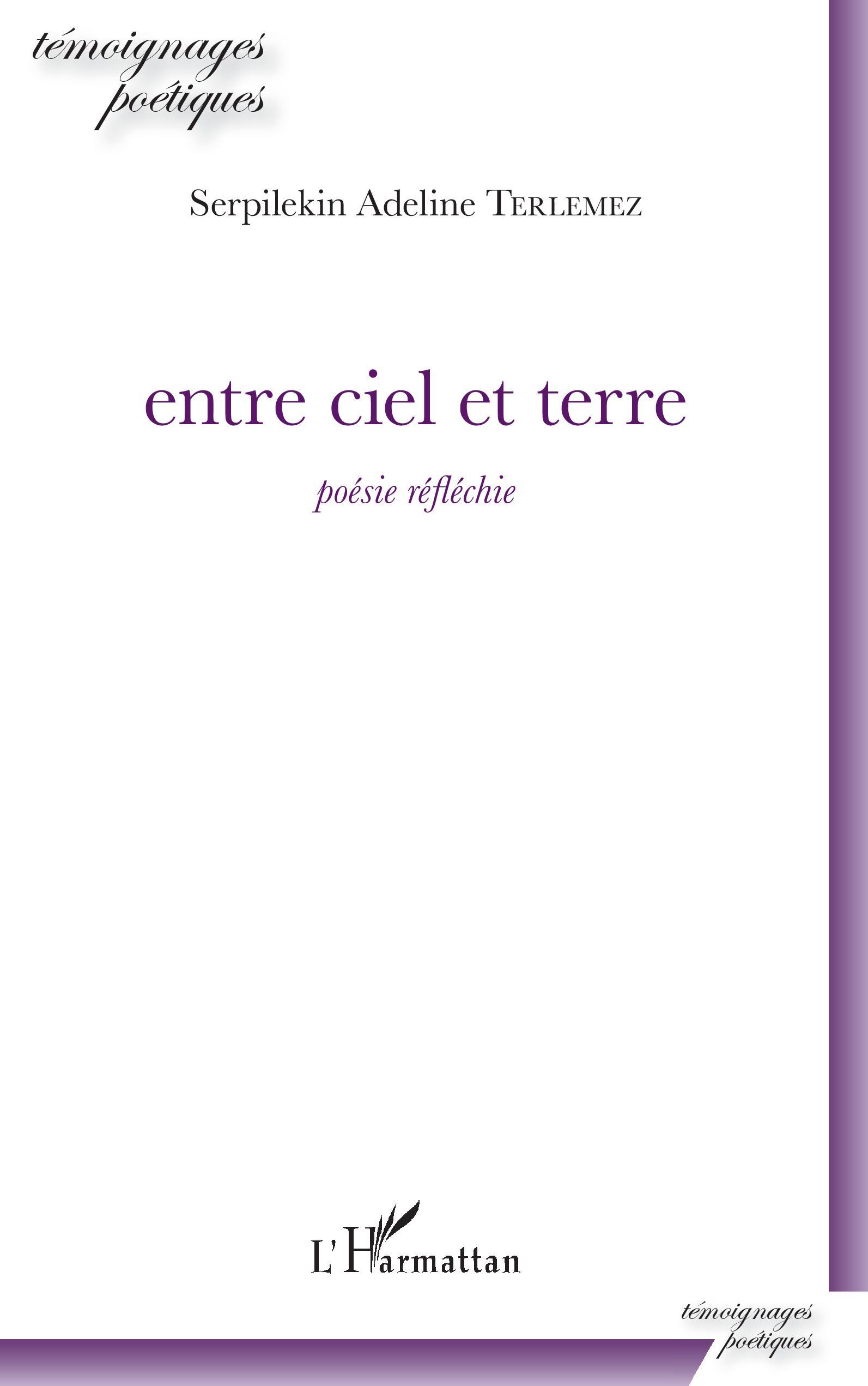 entre ciel et terre, poésie réfléchie (9782343150802-front-cover)