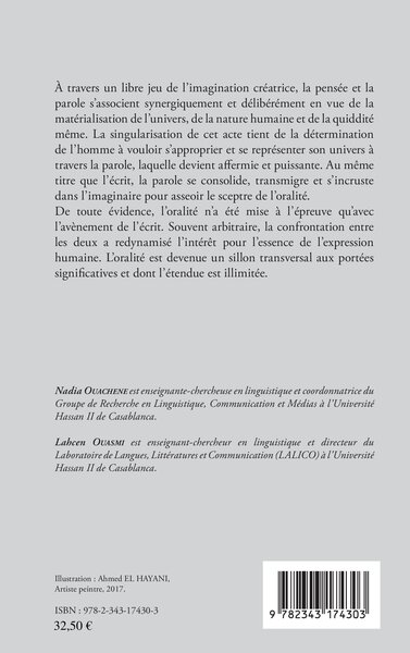 L'oralité, de la production à l'interprétation (9782343174303-back-cover)