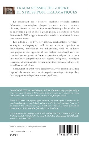 Traumatismes de guerre et stress pos-traumatiques, Approche interdisciplinaire (9782343197791-back-cover)