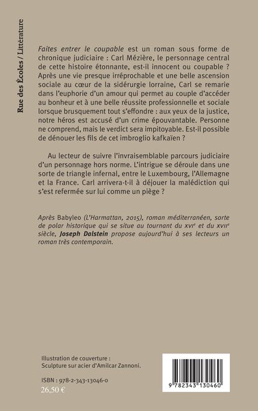 Faites entrer le coupable, Roman (9782343130460-back-cover)