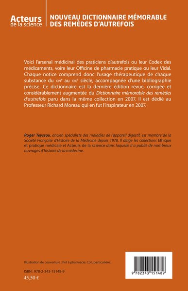 Nouveau dictionnaire mémorable des remèdes d'autrefois (9782343151489-back-cover)