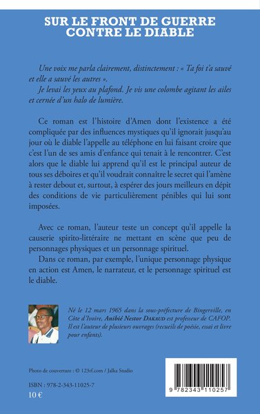 Sur le front de guerre contre le diable, Roman (9782343110257-back-cover)