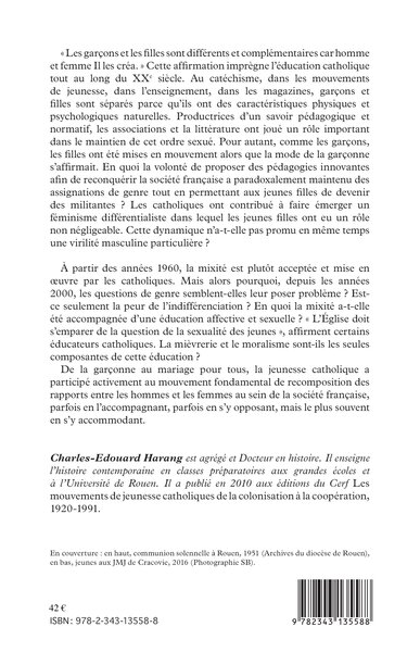 Jeunes filles et jeunes gens catholiques, De la garçonne au mariage pour tous (9782343135588-back-cover)