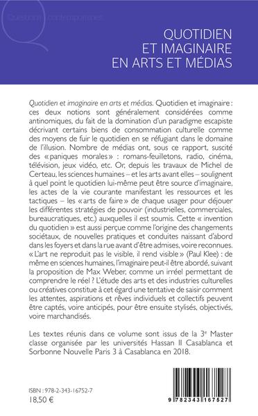 Quotidien et imaginaire en arts et médias (9782343167527-back-cover)