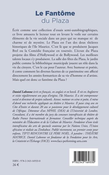 FANTOME DU PLAZA (LE) (9782343169330-back-cover)