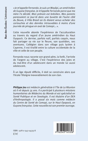 Le Journal de Fernando, Nouvelle (9782343145358-back-cover)