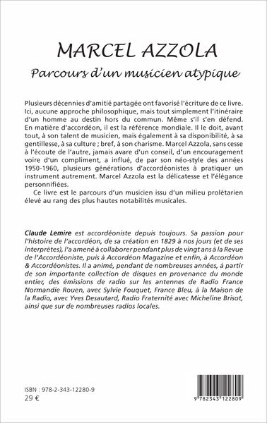 Marcel Azzola, Parcours d'un musicien atypique (9782343122809-back-cover)