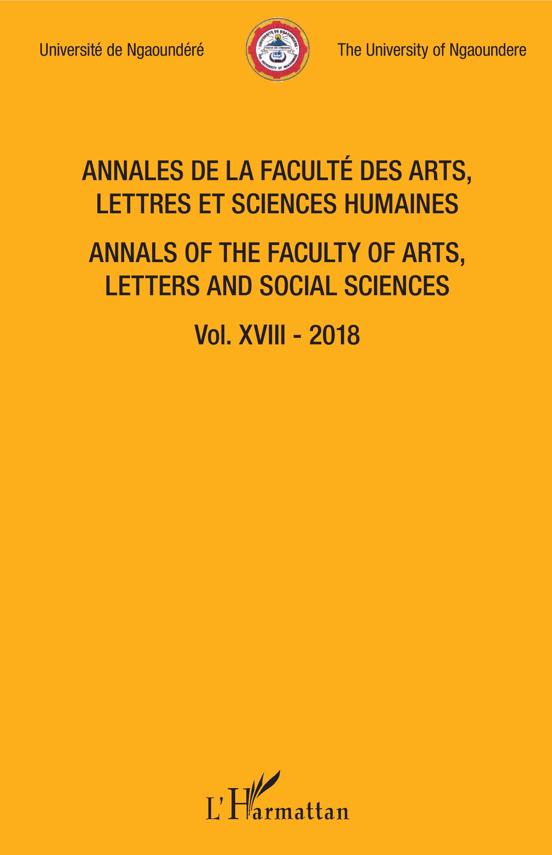 Annales de la faculté des arts, lettres et sciences humaines, Annales de la faculté des arts, lettres et sciences humaines Vol X (9782343178134-front-cover)