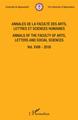 Annales de la faculté des arts, lettres et sciences humaines, Annales de la faculté des arts, lettres et sciences humaines Vol X (9782343178134-front-cover)