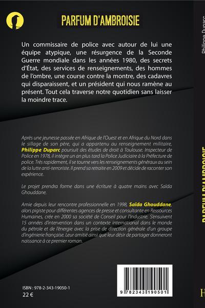 Parfum d'ambroisie, Roman politico-policier (9782343190501-back-cover)