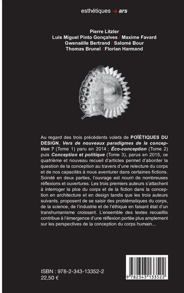 Poïétiques du design 4, Conception, corps et fiction (9782343133522-back-cover)