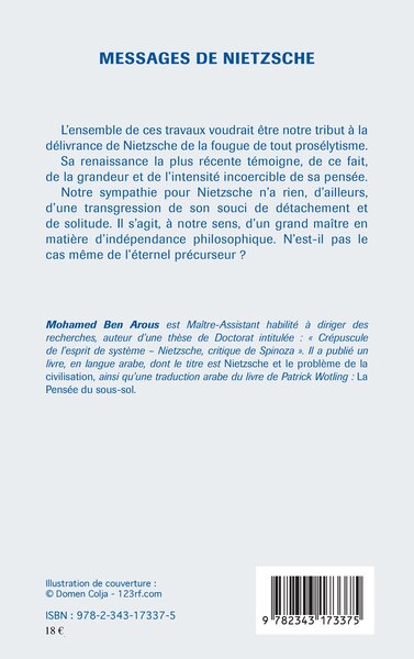 Messages de Nietzsche (9782343173375-back-cover)