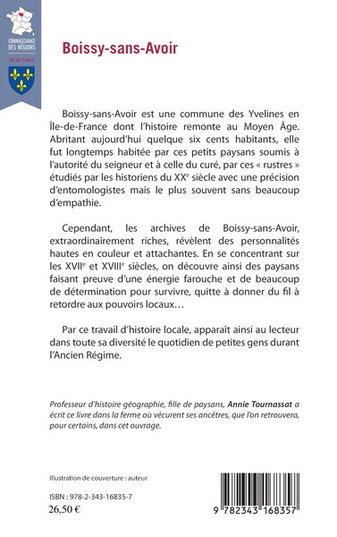 Boissy-sans-Avoir, Histoire de mon village aux XVIIe & XVIIIe siècles (9782343168357-back-cover)
