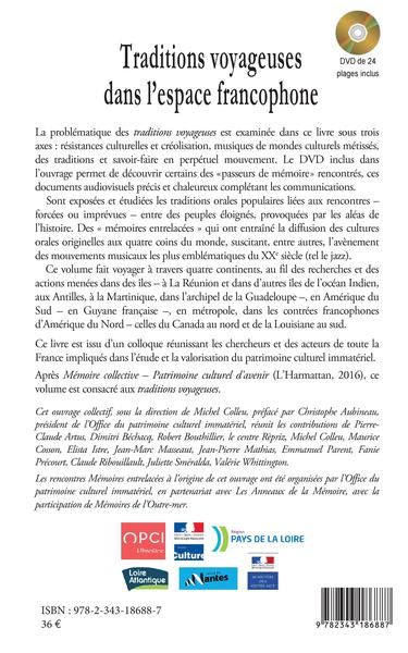 Traditions voyageuses dans l'espace francophone (9782343186887-back-cover)