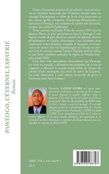 Pawéogo, l'éternel expatrié, Roman (9782343166797-back-cover)