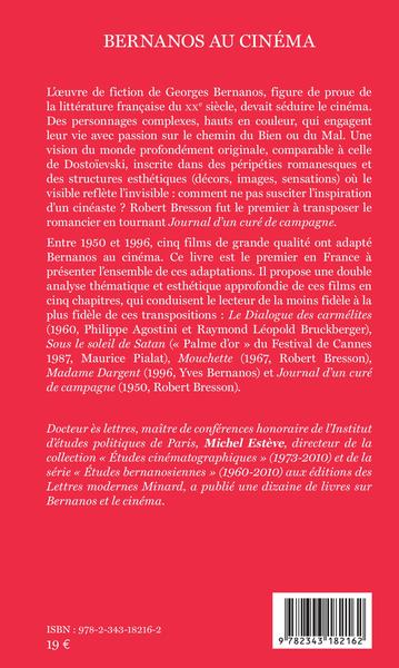 Bernanos au cinéma (9782343182162-back-cover)