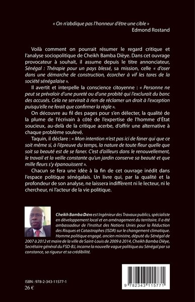 Sénégal, Thérapie pour un pays blessé (9782343115771-back-cover)