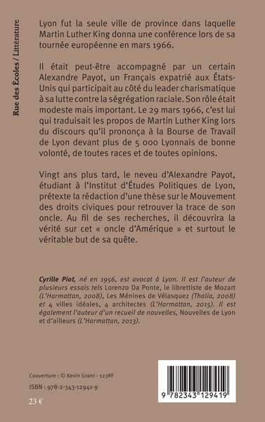 Martin Luther King est bien mort le 4 avril 1968, Roman (9782343129419-back-cover)