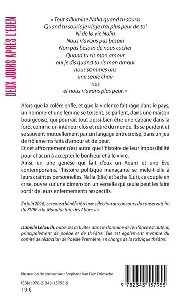DEUX JOURS APRES L'EDEN (9782343157955-back-cover)